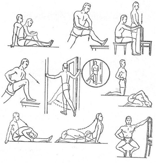 Gymnastics for osteoarthritis of the knee joint